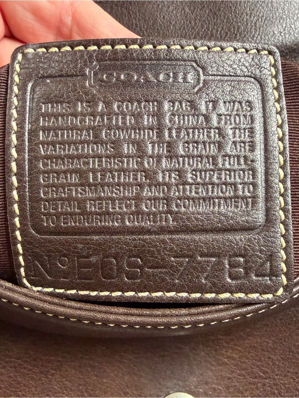 Vintage Y2K COACH Hamptons East West Dark Brown Baguette Bag. - Picture 12 of 12